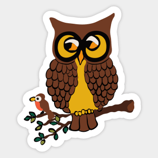 Vintage Owl Sticker